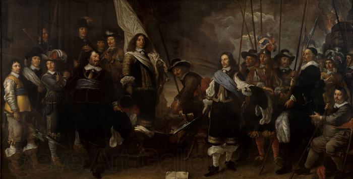 Govert flinck Schutters van de compagnie van kapitein Joan Huydecoper en luitenant Frans Oetgens van Waveren bij het sluiten van de Vrede van Munster France oil painting art